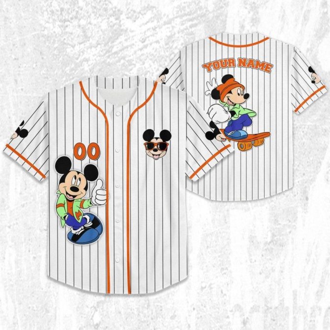 Customizable Mickey Baseball Jersey - Kids/Youth/Adults - Add Your Name! - Image 3