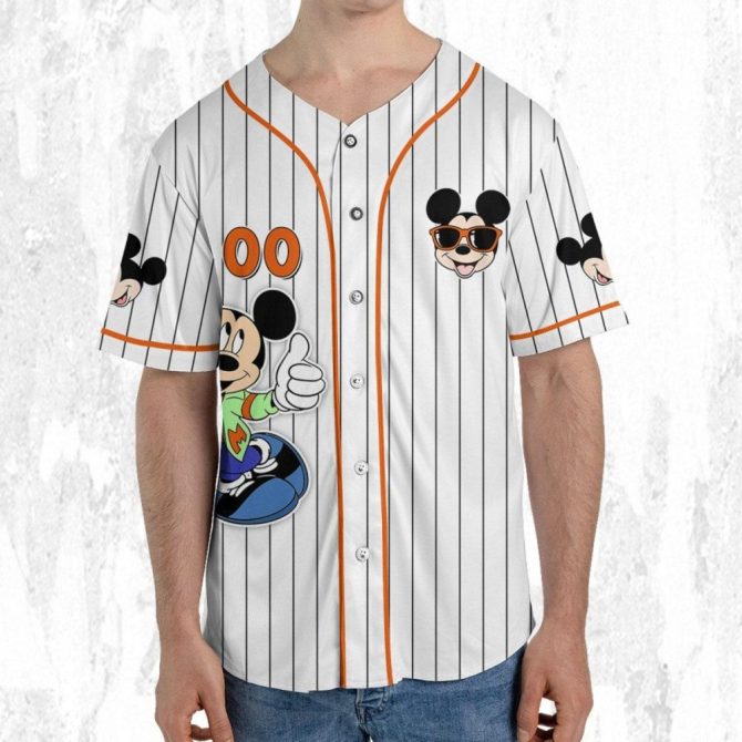 Customizable Mickey Baseball Jersey - Kids/Youth/Adults - Add Your Name! - Image 6