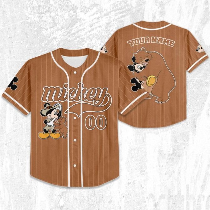 Personalized Mickey Baseball Jersey - Custom Name & Size For Kids/Youth/Adults - Image 3