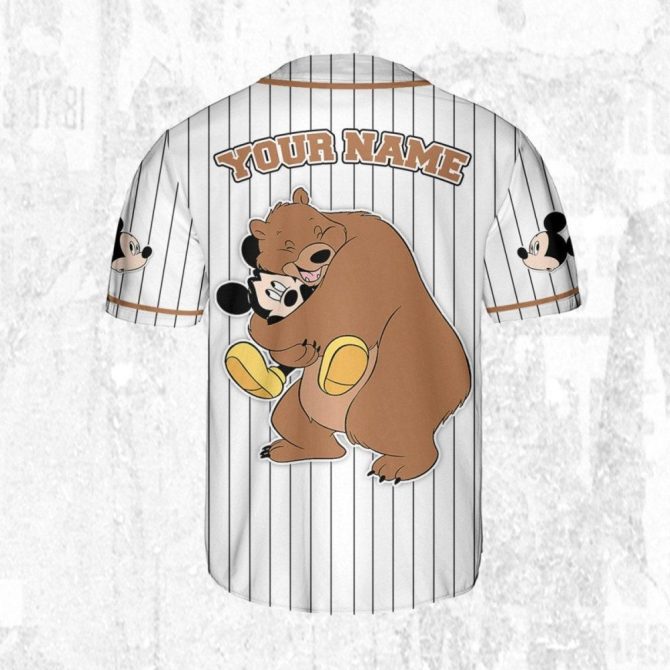 Customizable Mickey & Bear Baseball Jersey - Kids/Youth/Adult Sizes, Personalize Now! - Image 5