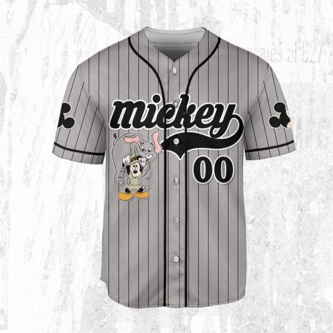 Customizable Mickey Baseball Jersey - Personalized For Kids/Adults - Add Your Name! - Image 4
