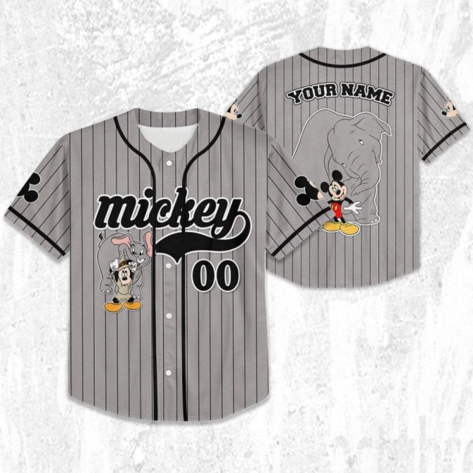 Customizable Mickey Baseball Jersey - Personalized For Kids/Adults - Add Your Name! - Image 3