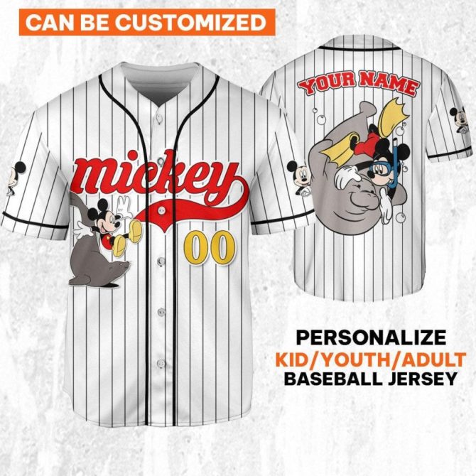Customize Your Own Mickey Baseball Jersey - Kids, Youth & Adults Available!