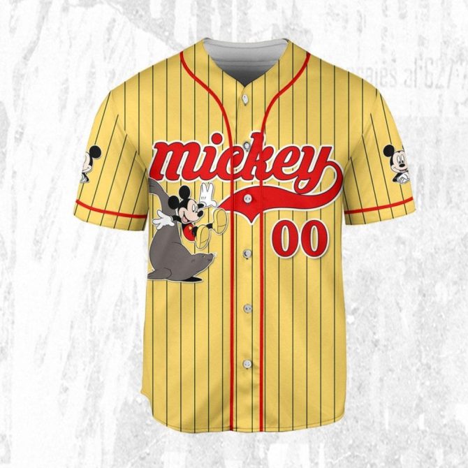 Customizable Mickey Baseball Jersey For Kids & Adults - Personalize With Your Name! - Image 4