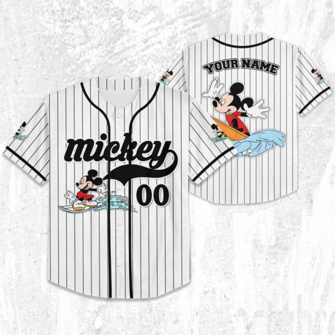 Customizable Mickey Baseball Jersey For Kids/Youth/Adults – Personalized Sports Apparel - Image 3