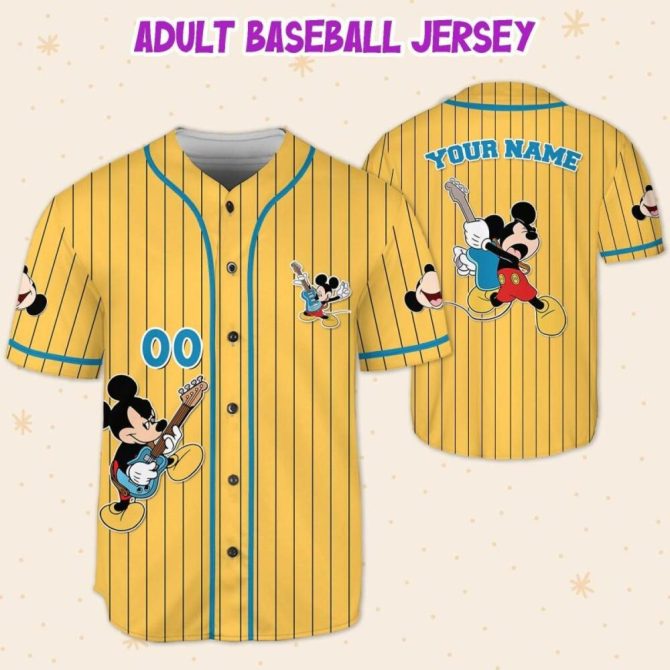 Customizable Mickey Baseball Jersey For Kids/Youth/Adults – Personalize Your Style! - Image 6