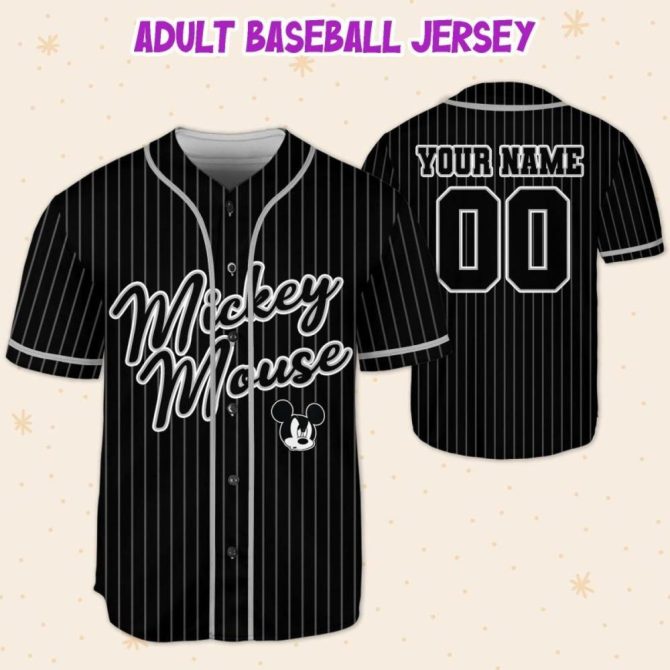 Custom Mickey Mouse Baseball Jersey - Personalize For Kids/Youth/Adults - Unique Gift! - Image 6