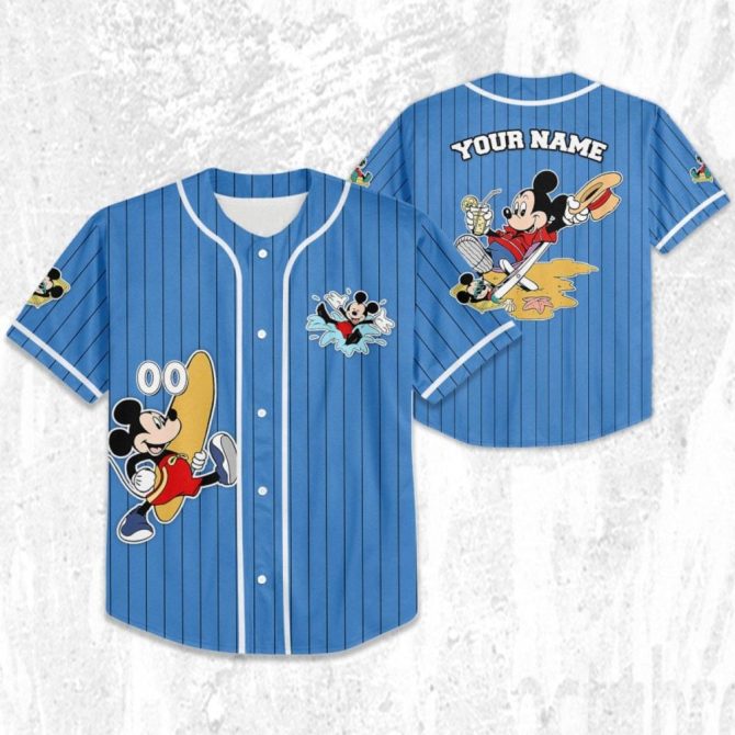 Customizable Mickey Baseball Jersey For Kids/Adults - Personalize Your Name! - Image 3