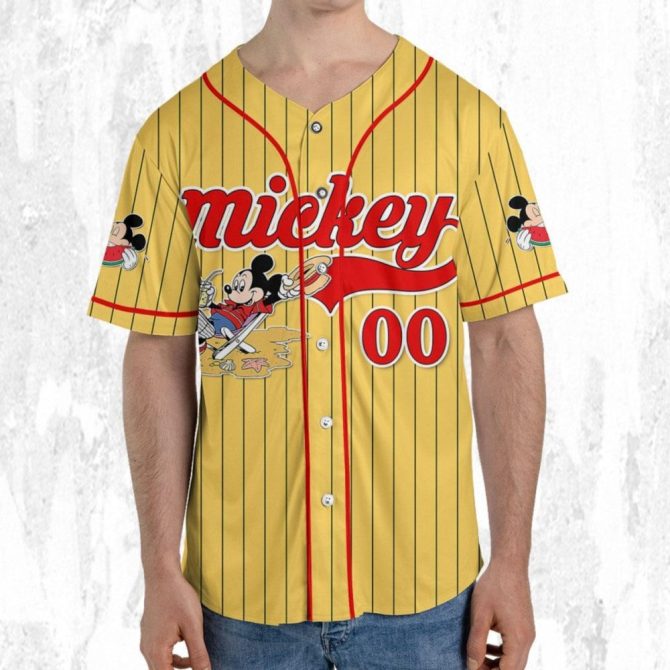Custom Mickey Baseball Jersey For Kids/Youth/Adults – Personalize Your Name & Number! - Image 6