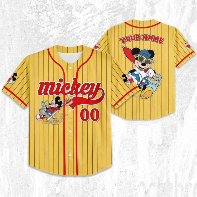 Custom Mickey Baseball Jersey For Kids/Youth/Adults – Personalize Your Name & Number! - Image 3