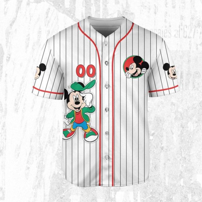 Customizable Mickey Baseball Jersey – Kids, Youth & Adults – Personalize Your Style! - Image 4