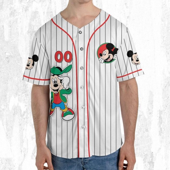 Customizable Mickey Baseball Jersey – Kids, Youth & Adults – Personalize Your Style! - Image 6