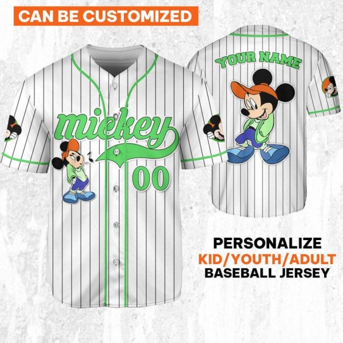 Custom Mickey Baseball Jersey - Personalize For Kids, Youth & Adults! - Image 2