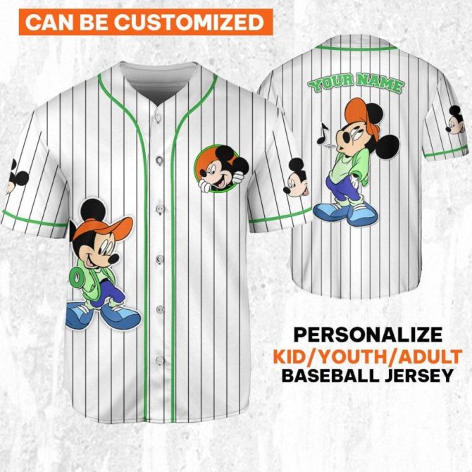 Customizable Kids/Youth/Adult Cartoon Baseball Jersey - Personalize Your Style!