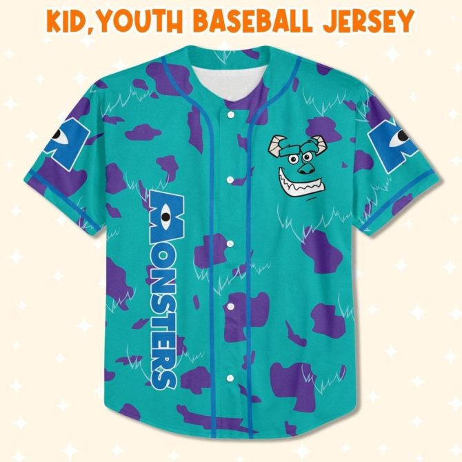 Colorful Monsters Kid'S Baseball Jersey – Fun, Durable Youth Sports Shirt - Image 2