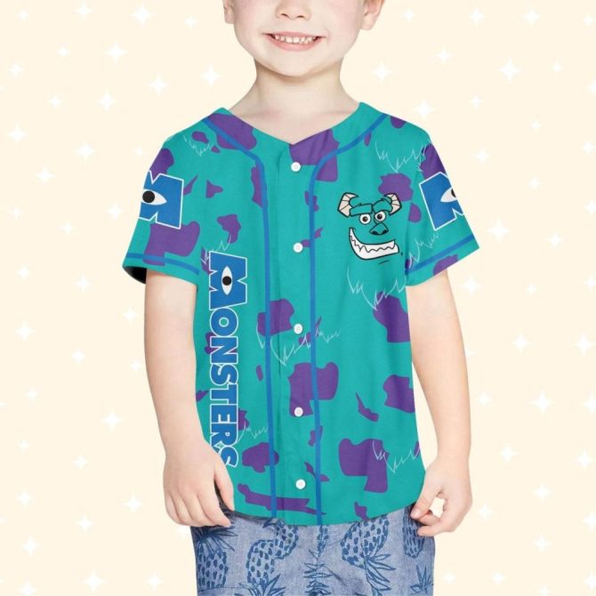 Colorful Monsters Kid'S Baseball Jersey – Fun, Durable Youth Sports Shirt - Image 4