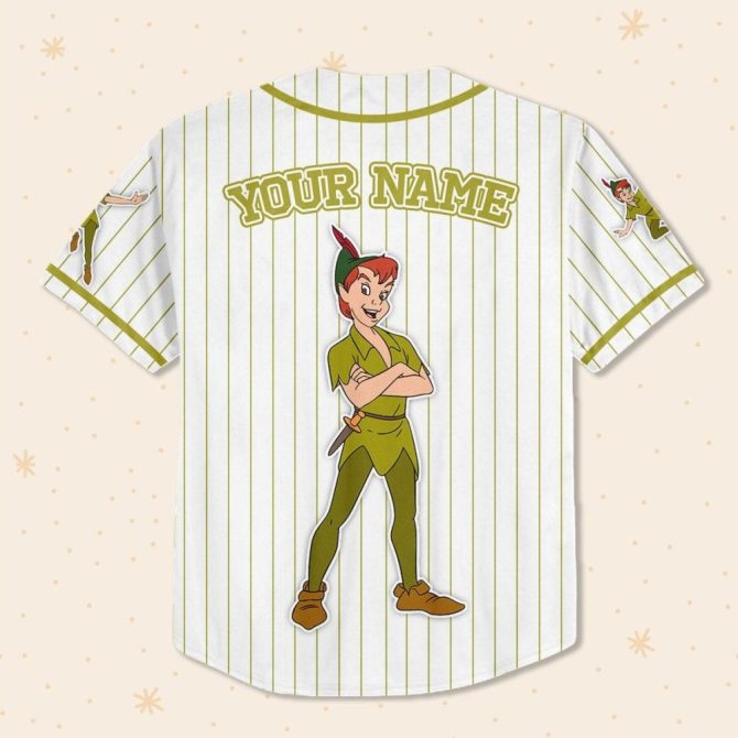 Custom Peter Pan Baseball Jersey - Kid/Youth/Adult Sizes - Personalize With Your Name! - Image 4