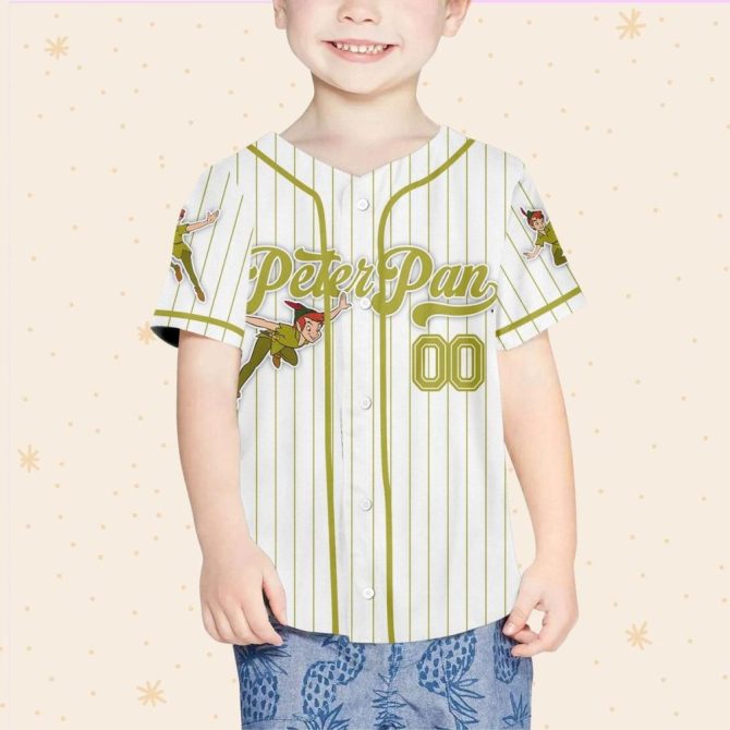 Custom Peter Pan Baseball Jersey - Kid/Youth/Adult Sizes - Personalize With Your Name! - Image 5