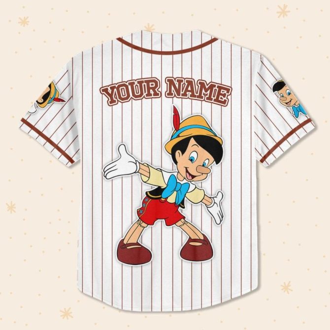 Custom Pinocchio Baseball Jersey - Personalized For Kids, Youth, Adults - Unique Gift! - Image 4