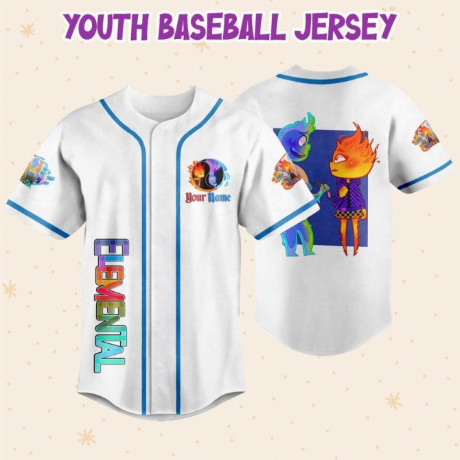 Customizable Kid/Youth/Adult Elemental Baseball Jersey - Add Your Name & Number! - Image 6
