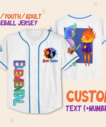 Customizable Kid/Youth/Adult Elemental Baseball Jersey - Add Your Name & Number!