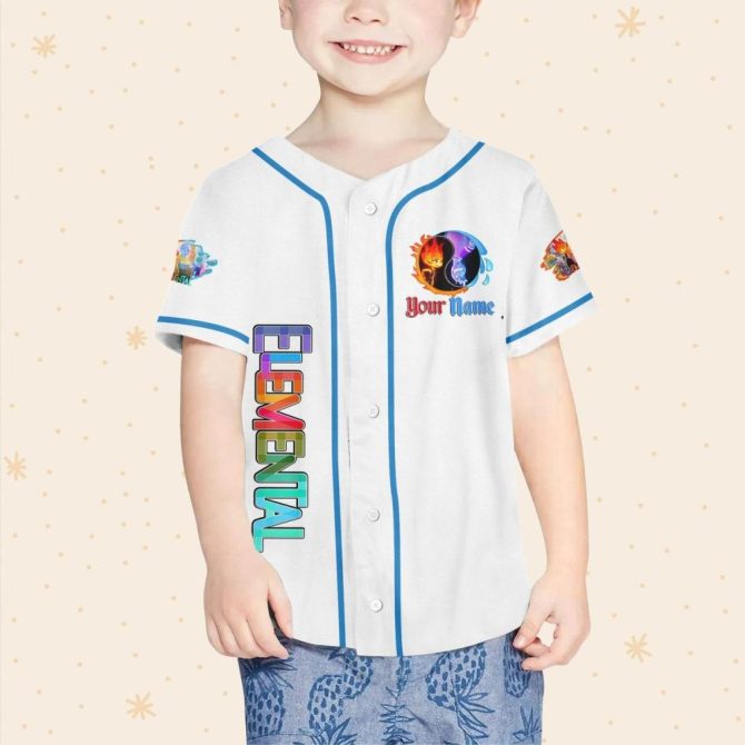 Customizable Kid/Youth/Adult Elemental Baseball Jersey - Add Your Name & Number! - Image 5