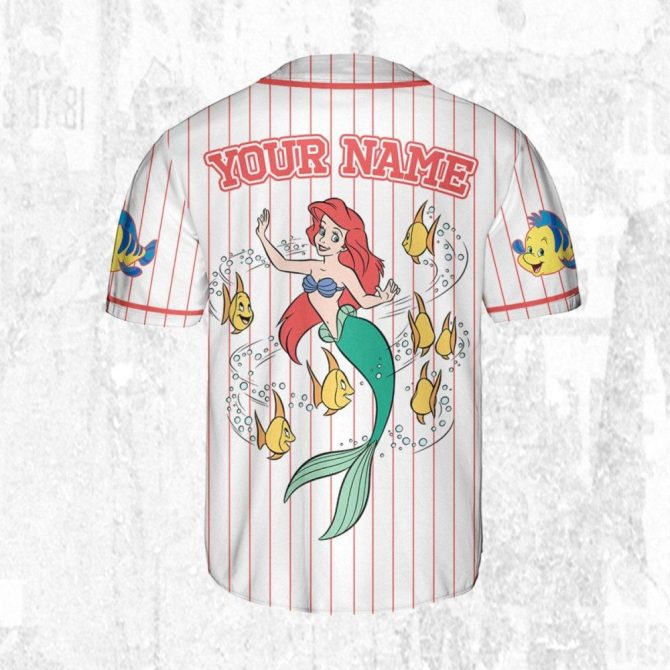 Customizable Ariel Baseball Jersey - Personalized For Kids, Youth, Adults - Unique Gift Idea! - Image 5