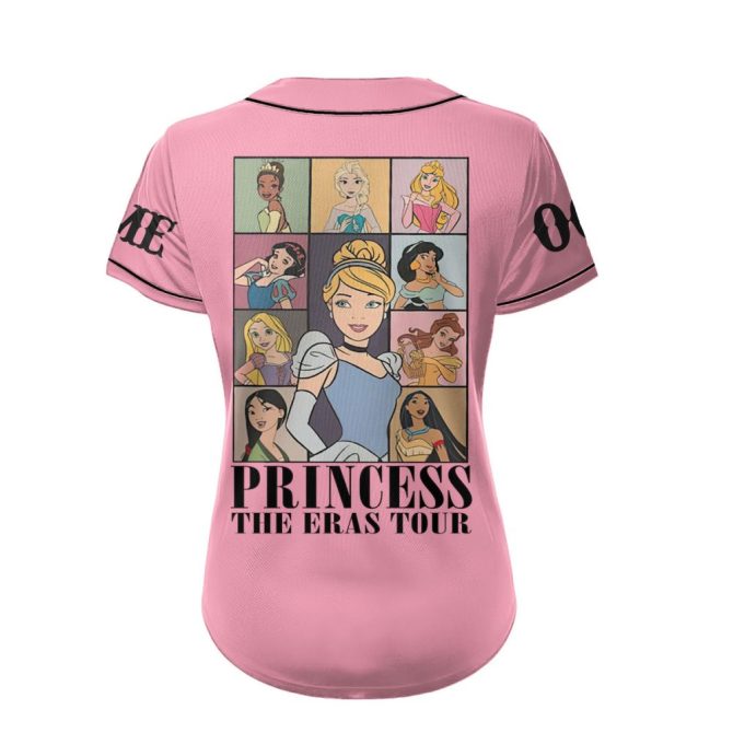 Custom Disney Princess Baseball Jersey - Personalize Name & Number - Perfect Gift For Fans - Image 4