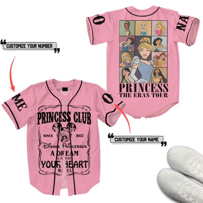 Custom Disney Princess Baseball Jersey - Personalize Name & Number - Perfect Gift For Fans - Image 8