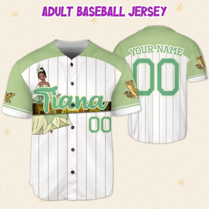 Custom Tiana Baseball Jersey - Kids/Youth/Adult Sizes - Personalize Your Name & Number - Image 6