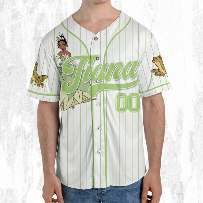 Customizable Princess Tiana Baseball Jersey For Kids/Youth/Adults – Personalize Your Name! - Image 6