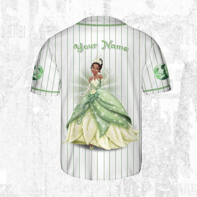 Customizable Princess & Frog Baseball Jersey For Kids/Youth/Adults - Personalize With Your Name! - Image 5
