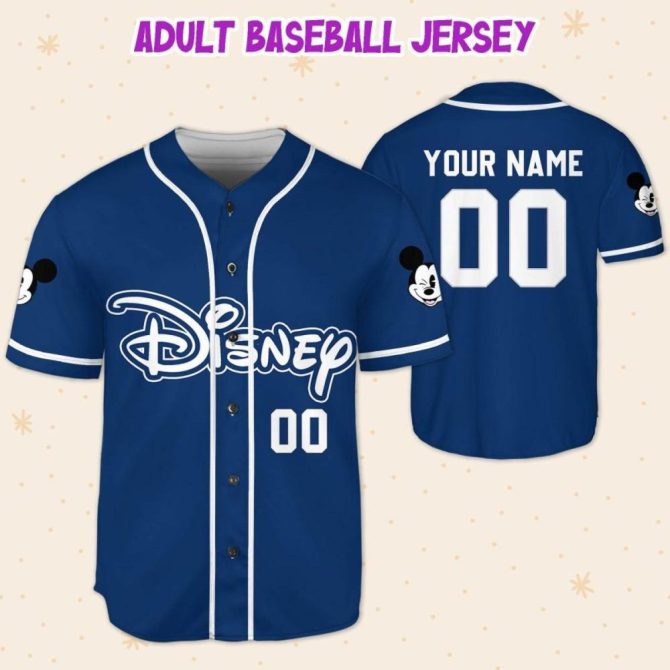 Custom Disney Baseball Jersey For Kids/Youth/Adult – Personalize Your Name & Number! - Image 6