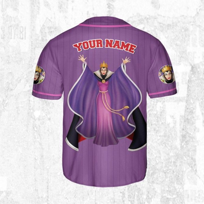 Customizable Evil Queen Baseball Jersey - Kids/Youth/Adult Sizes - Personalize Your Name! - Image 5