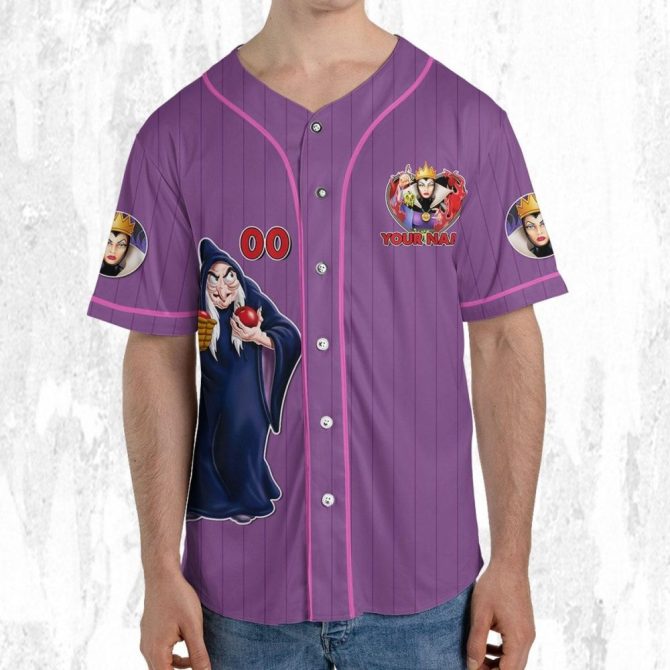 Customizable Evil Queen Baseball Jersey - Kids/Youth/Adult Sizes - Personalize Your Name! - Image 6