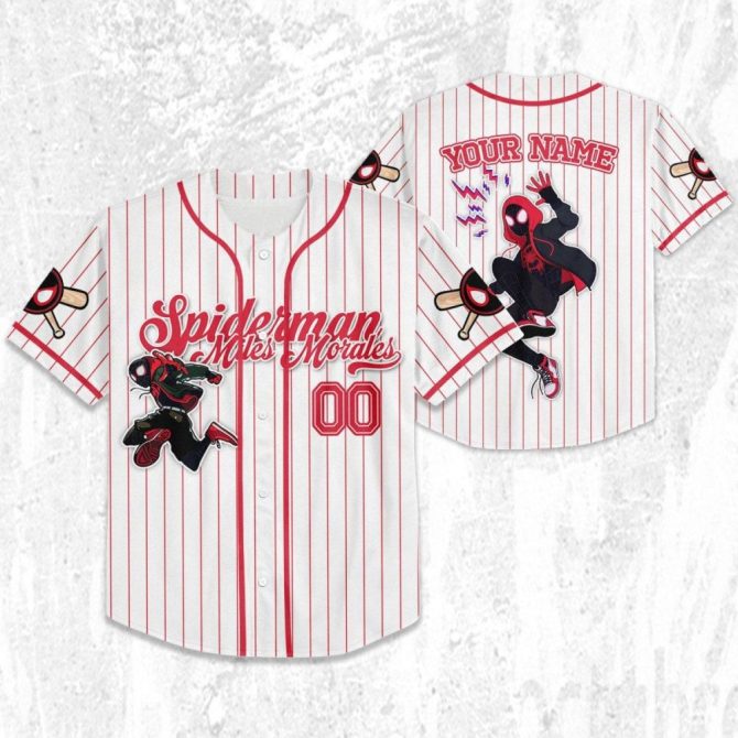 Customizable Spider Hero Baseball Jersey For Kids/Youth/Adults – Add Your Name! - Image 3