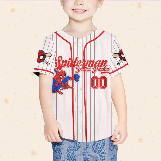 Custom Spider Hero Baseball Jersey - Kids/Youth/Adult - Add Your Name! - Image 5