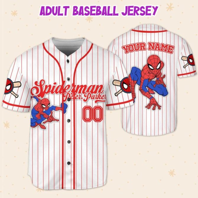 Custom Spider Hero Baseball Jersey - Kids/Youth/Adult - Add Your Name! - Image 6