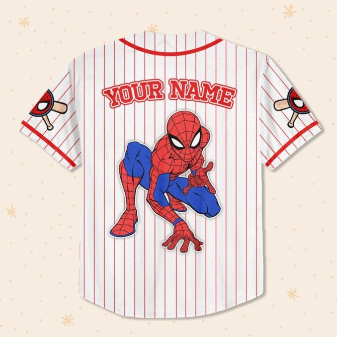 Custom Spider Hero Baseball Jersey - Kids/Youth/Adult - Add Your Name! - Image 4