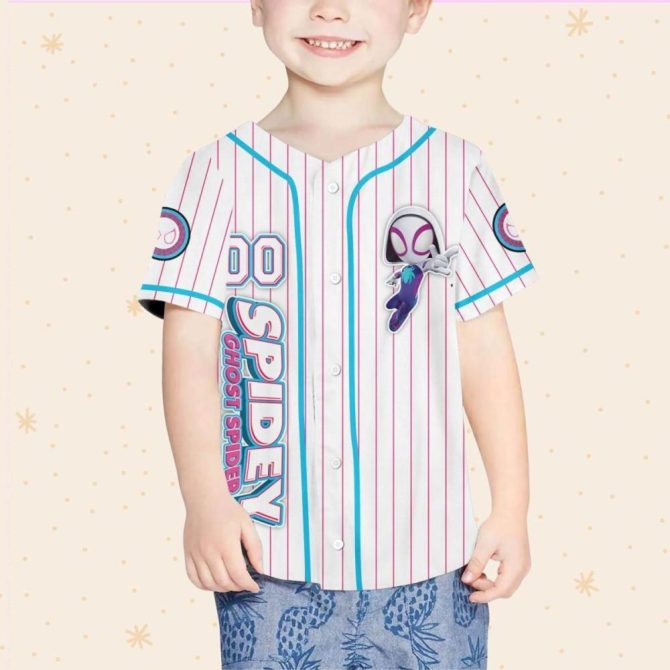 Custom Spidey Ghost Spider Jersey - Kids/Youth/Adults , Personalized Baseball Shirt - Image 5