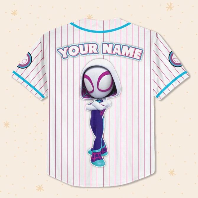 Custom Spidey Ghost Spider Jersey - Kids/Youth/Adults , Personalized Baseball Shirt - Image 4