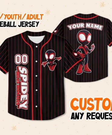 Custom Spider Hero Baseball Jersey For Kids/Youth/Adults – Add Your Name!