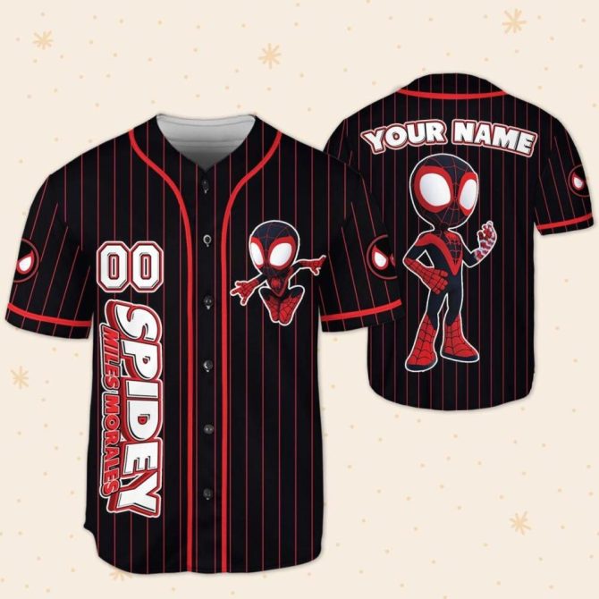 Custom Spider Hero Baseball Jersey For Kids/Youth/Adults – Add Your Name! - Image 6