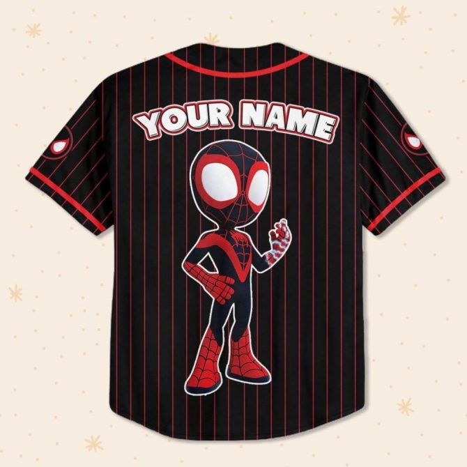 Custom Spider Hero Baseball Jersey For Kids/Youth/Adults – Add Your Name! - Image 4