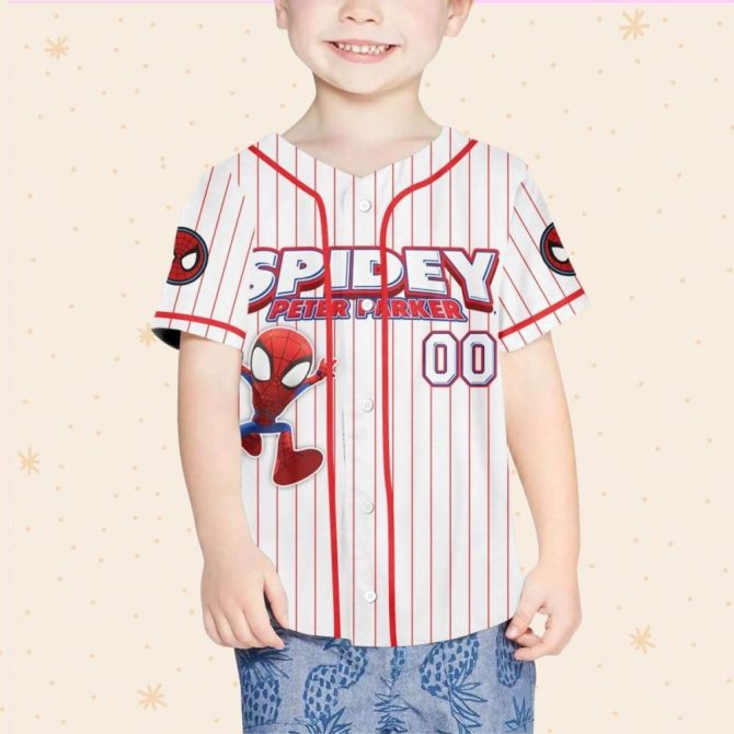Custom Spidey Baseball Jersey For Kids/Youth/Adults - Personalize Your Name! - Image 5