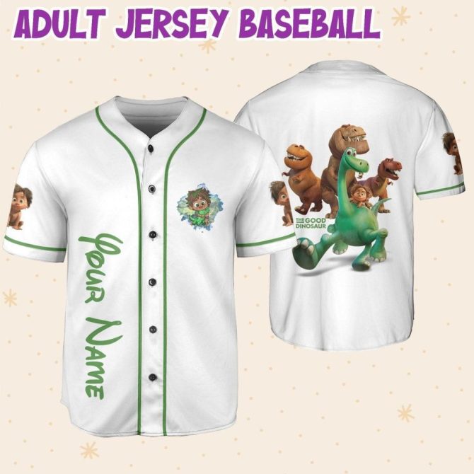 Custom Dinosaur Baseball Jersey For Kids/Youth/Adults - Personalize With Name & Number! - Image 7