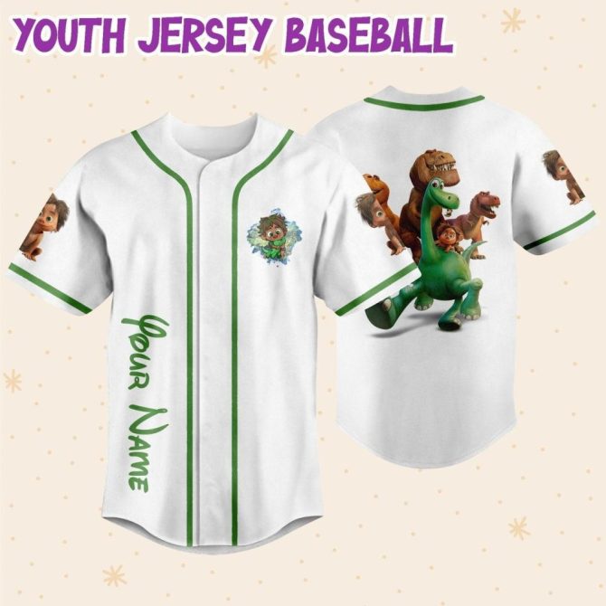 Custom Dinosaur Baseball Jersey For Kids/Youth/Adults - Personalize With Name & Number! - Image 6