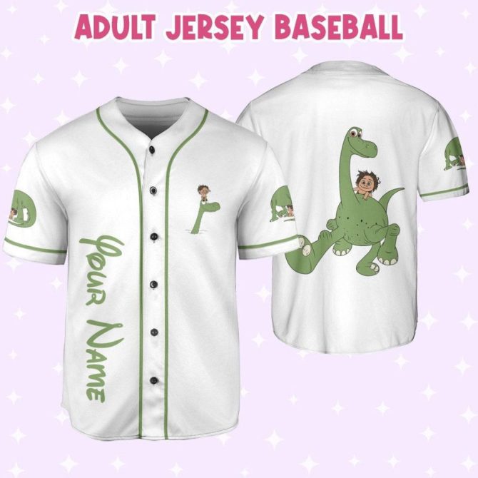 Custom Dinosaur Baseball Jersey For Kids/Youth/Adults - Add Your Name & Number! - Image 7