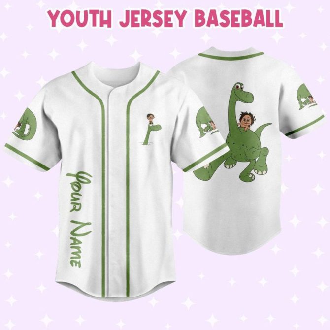 Custom Dinosaur Baseball Jersey For Kids/Youth/Adults - Add Your Name & Number! - Image 6