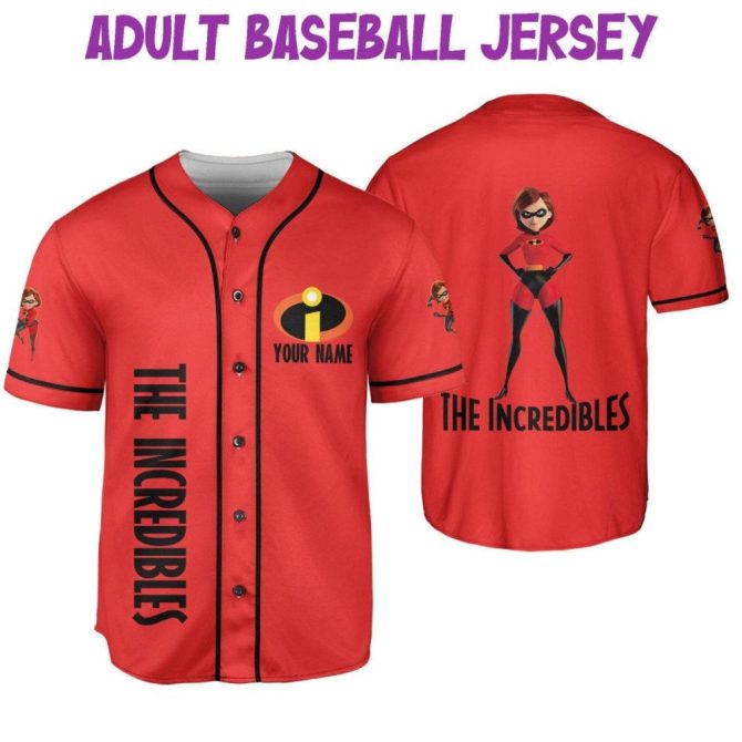 Customizable The Incredibles Baseball Jersey For Kids/Youth/Adults – Add Name & Number! - Image 7